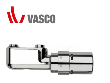 Vasco Design Ventielset Haaks CHROOM met muuraansluiting 