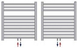 Begetube Dubbel Haaks Omgekeerde radiator Kraan 1/2&quot;M (Links) - 136040026