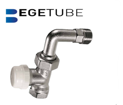 Begetube Rechte Thermostatische radiator Kraan 1/2 F + bocht 1/2&quot;M  - 121040026