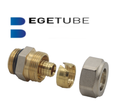 Begetube Klemkoppeling VPE 1/2&quot;M x 14/2 mm (Met O-ring)  301010509