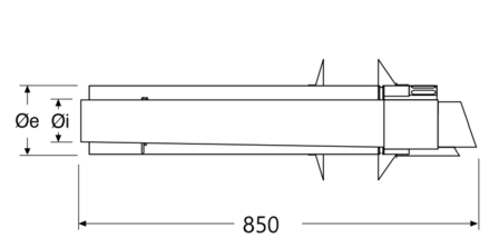 XP Concentrische muurdoorvoer 60/100 mm met rozas