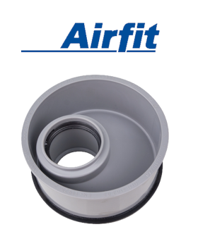 Airfit Verloopstuk Met Rubber MF 110-40 mm (Excentrisch)  11040IR