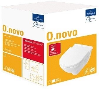 Villeroy &amp; Boch O.NOVO DirectFlush Hang-WC + Softclose Zitting  5660HR01