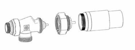 Jaga Adapter M30x15 voor thermostaatvoelers bij hybride installaties -  verwarmen en koelen
