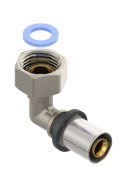 FIV Haakse pers koppeling   Alupex 26/3 - 3/4&quot; wartel plat met dichting