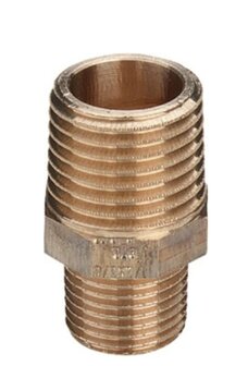 Verloop Nippel Messing 1&frac14;&quot; M x 1&quot; M Viega - lange uitvoering
