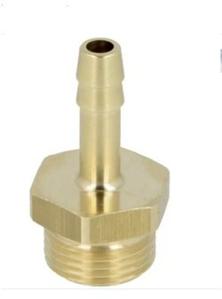 Slangnippel / Slangpilaar Messing 3/8&quot; M - 8 mm