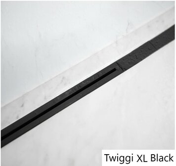 CarroDrain vloergoot Twiggi  XL LOW  100 TOT 160 CM  met ZWART  Rooster