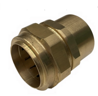 Push koppeling 5/4&quot; BUITENDRAAD x DN32 voor Voorge&iuml;soleerde RVS flexibel  DN32 voor warmtepomp Monobloc  