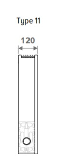 Jaga Strada  Twin radiator 35 x 050 x 11 (598 W  bij regime 75/65/20&deg;C)