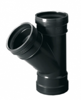 Wafix PP T-Stuk FFF 32 mm / 45&deg; zwart  - 3412203014  