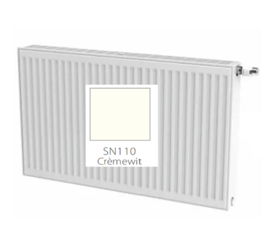 Stelrad paneelradiator Novello 8 T22 H500 L2400 (3586 Watt)  KLEUR SN120 Creme wit