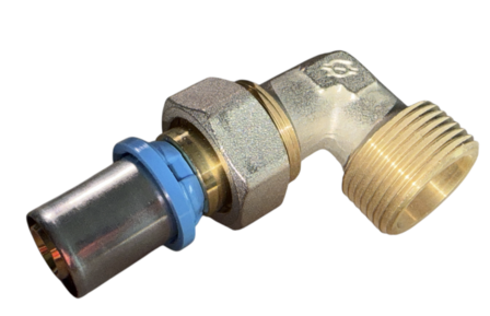 FIV demonteerbare Haakse Perskoppeling Alupex 3/4&quot; M . x 16/2