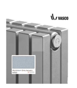 Vasco Verticale Design Radiator Carre CPVN2-ZB H1800 B535 Aluminium Grey January M302  (2113 Watt)