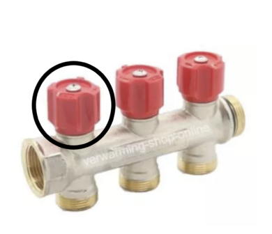 ROOD handwieltje voor warmgeperste Collector Begetube Ingebouwde Kraantjes - nieuw model