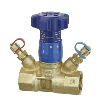 Strangregelventiel  3/4&quot; FF (DN20)  Met meetnippels CIM  787