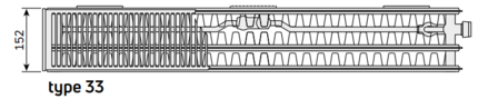 Radson radiator Integra  FLEX 8C  H900 L1200 T33 ( 3912 Watt) - NIEUW MODEL