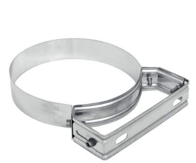 Concentrische beugel voor schouw  &oslash; 80/125 mm  PP/RVS voor binnen en buiten