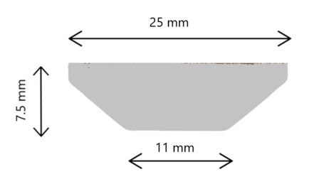 Hoekprofiel Voor Acryl Wand Wit 2000mm x 25 mm