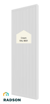 Radson Vertical Radiator T22 H2100 B600 (2503 Watt) - RAL 9001 CREAM