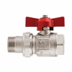 Bolkraan 1"MF Met RODE Vlinder &amp; Losse Koppeling  DN25