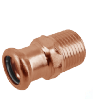 Koper Perskoppeling Water Bonfix puntstuk 1" M x 35 mm - 403772
