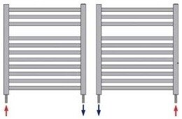 Begetube Dubbel Haaks Omgekeerde radiator Kraan 1/2&quot;M x M24  - RECHTS 137040052