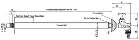 SeppelFricke Sepp-Eis Vorstvrije Buitenkraan met krukbediening - 0201250