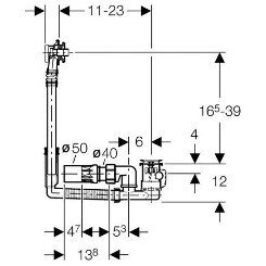 Geberit Badafvoer Met Automatische Lediging (Standaard Model)