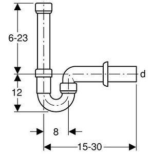 Geberit Geurafsluiter 40 mm Wasmachine / Vaatwasser  15270111