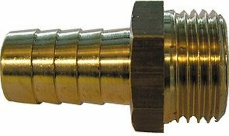 Slangnippel / Slangpilaar Messing 4/4&quot;M - 25mm