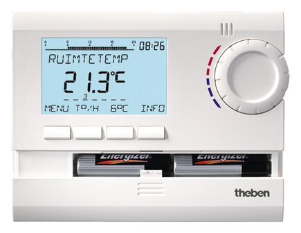 Theben RAM 831 Top 2 Digitale Ruimtethermostaat (2x1.5v batterij)