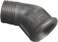 HSE Knie 1/2&quot; MF 45&deg; Gietijzer Zwart - 14121015