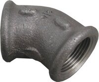 HSE  Knie 4/4&quot; FF 45&deg; Gietijzer Zwart - 14120025