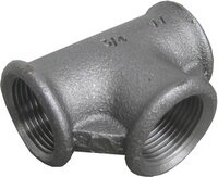 HSE T-stuk 1/2&quot; FFF Gietijzer Zwart - 14130015