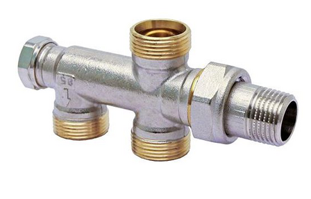 Begetube Onderverdeelstuk ZIJKANT 50% Vloer 1/2&quot;M x M24 EENPIJPS - 119010052