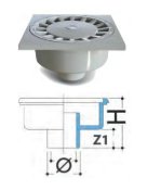 Nicoll Klokput  PVC 10 x 10 Tegel - lichtgrijs