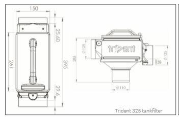 GEP Trident 325 Tankfilter met skimmer-overloop - 401123