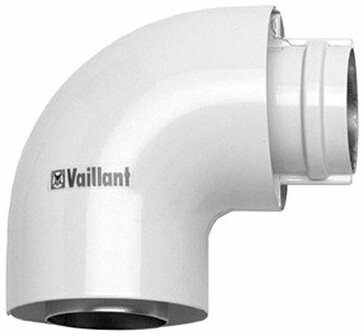 Vaillant Bocht 87&deg; Concentrisch 60/100 mm Staal/Alu voor Turbomag