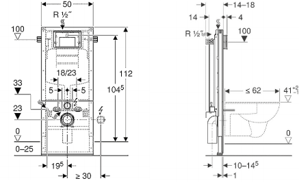 Geberit Sanbloc Element Inbouw / Nieuw 440303002