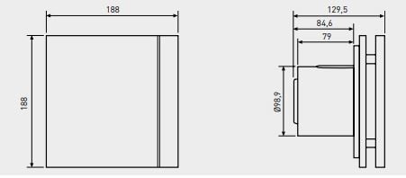 S&P Silent 100 CHZ Design Badkamerventilator Wit 220V Met Hygrostaat & Timer