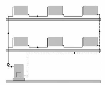 Begetube H-Stuk Met Bypass (1-pijps) Muurraansluiting Haaks 1/2"xM24 - 160053052