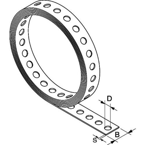 Montageband 19 mm Met Kunststof Bescherming (Rol 10 m)