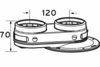 Vaillant Schouw Adapter 80 - 80 mm (PP) - 0020147470