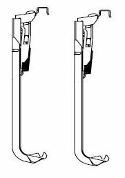 Radson set van 2 wandbeugels voor plintradiator Hoogte 200 mm Type 22