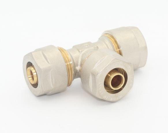 Comisa Verloop T-Stuk 20-16-16 mm Alupex schroef / knel koppeling