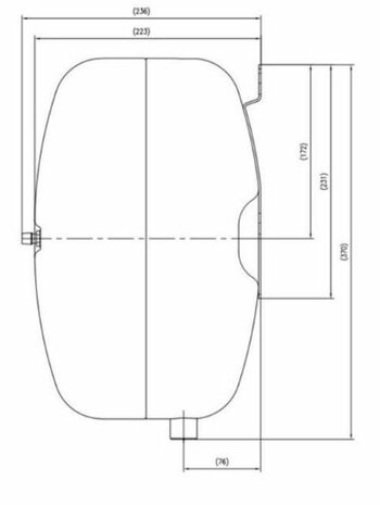 Reflex C Plat Membraanexpansievat 18 l / 1 bar  (CV)