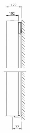 Stelrad Vertex Plan Verticale radiator H1800 - T22 - L600 (2214 Watt) met vlakke voorplaat
