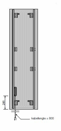 Vasco Electric NIVA-EL Verticale Elektrische Radiator H2020 B620 (1500 Watt) incl RF thermostaat  S600 WITTE FIJN STRUCTUURLAK