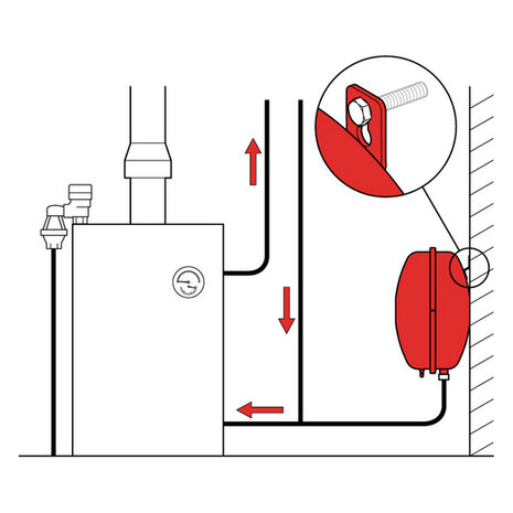 Flamco Flexcon P 18 liter / 1 bar (Verwarming) - 13316